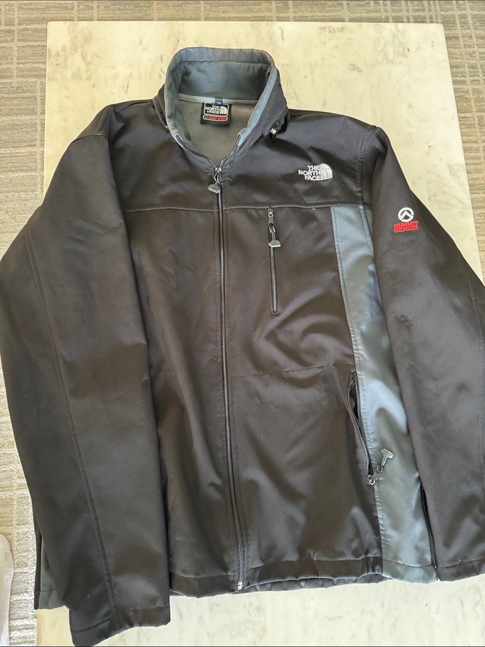 The North Face Men’s Black Performance Softshell Jacket with Gray Trim